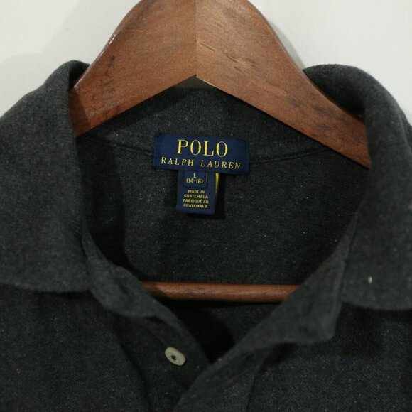 Polo Ralph Lauren Men’s Polo Shirt Gray Short Sleeve Classic Fit Pony Logo large - Picture 3 of 5